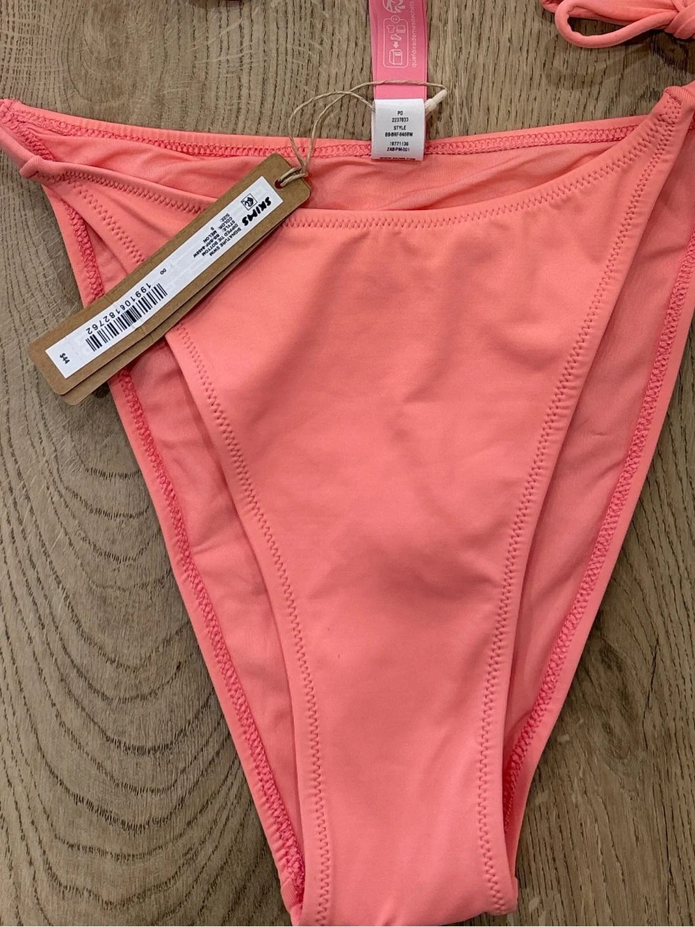 Skims Signature Swim Dipped Tie Bikini Bottom